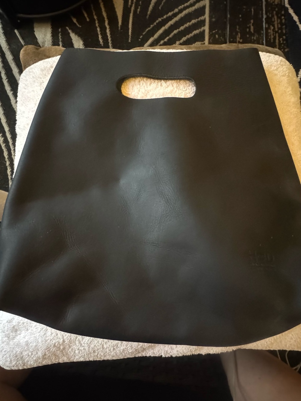 Hide and Drink Classic Black Cutout Handle Tote